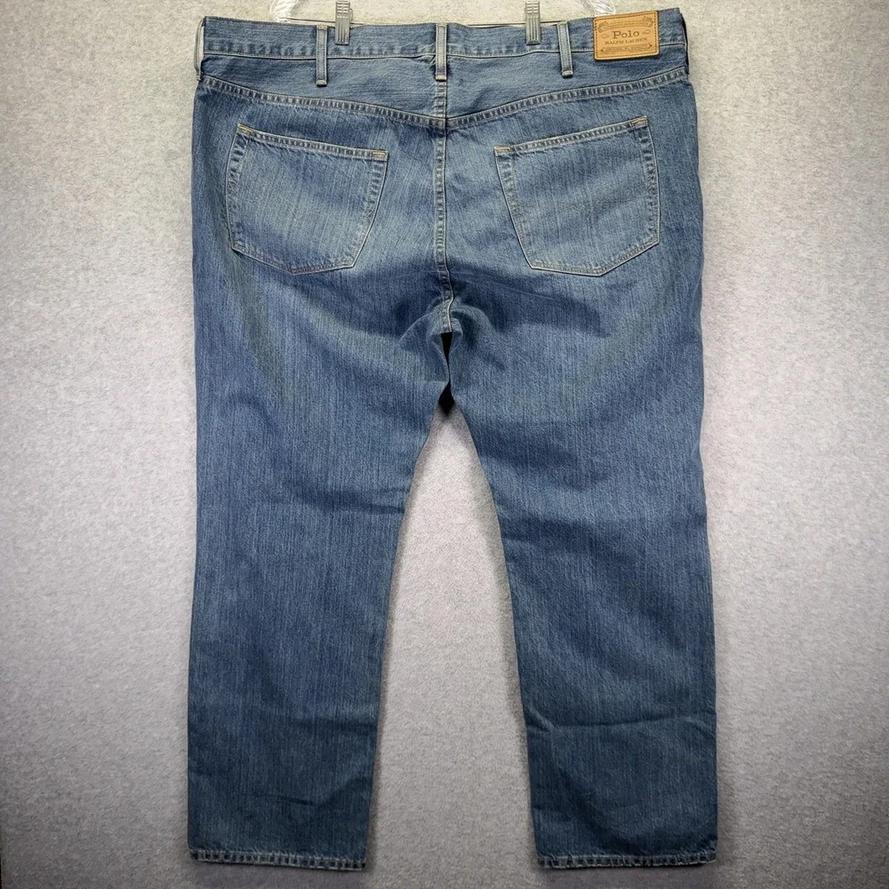 Polo Ralph Lauren Jeans Mens 44x30 Blue Hampton Relaxed Straight Denim Casual